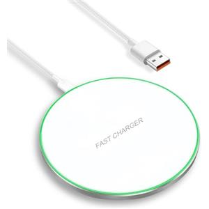 Flintronic Caricatore Wireless Charger, 15 W Caricabatterie Senza Fili Portatile Rapida Caricabatterie Wireless per iPhone 16/15/12/11 Pro Max/XS Max/XR/SE,Samsung S22/Note10/9, per AirPods 2/Pro