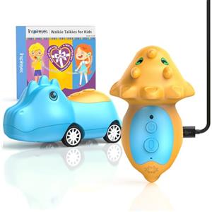 Inspireyes Walkie-Talkie Dinosauro per Bambini, Ricaricabili, Dai 3 Anni, Giocattolo per Interno ed Esterno, Regalo di Compleanno o Natale, Set da 2