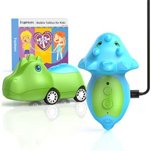 Inspireyes Macchinine Giocattolo Dinosauro con Walkie-Talkie per Bambini, Giocattoli Ricaricabili per Bambini e Bambine 3-7 Anni, Ideale Interno ed Esterno, Regalo di Compleanno e Natale, Set da 2