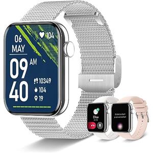 Betatree Smartwatch Donna Uomo Chiamate e Risposta/WhatsApp, 1,85" Orologio Digitale Sportivo Fitness Cronometro Contapassi, 19 Sport Android iOS Smart Watch con Sonno/Cardiofrequenzimetro