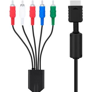 Mcbazel RiteAV Mcbazel Cavo AV Component HD per PS2/PS3, 1,8 m Y/PB/PR con Audio Stereo RCA, Compatibile con PS2 e 3, Trasferimento ad Alta Velocità per TV HD