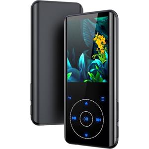 Ruizu 64GB Lettore MP3 Bluetooth, HiFi Music Lossless Sound, custodia in metallo con altoparlante HD incorporato, pulsante a sfioramento, registratore vocale per sport, espandibile fino a 128GB (64G)