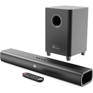 Majority Soundbar TV Naga 60 Plus | 300W Audio Potente con Subwoofer Wireless | Bluetooth 5.0, HDMI ARC, Ottico, USB | Montaggio a Parete & Telecomando Inclusi