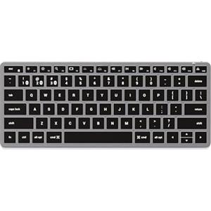 Satechi Tastiera Wireless X1 ???????????????????????? ????????, Tastiera Bluetooth in Alluminio, Multi Dispositivo, Retroilluminata e Ricaricabile, per Mac, Windows e Android (Grigio, Layout Americano)