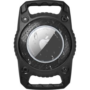 Ainiv Portachiavi per Airtag per Cani, Custodia Protettiva IP7 impermeabile per GPS, Localizzatore di Chiavi per Airtags Portatile per Animali Domestici, Accessori Collare - Nero