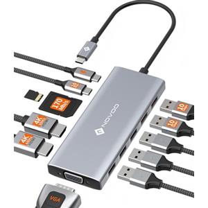 NOVOO NHM12S-MS12 - Docking Station USB C 12 in 1
