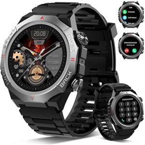 Atheewon Smartwatch Uomo Donna, IP68 Smart Watch per Android iOS, Nero profondo