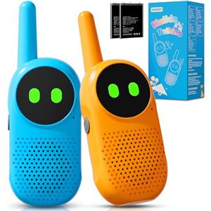 NXGKET Walkie Talkie Bambini Ricaricabili, Giocattoli da Esterno per Bambini Bambina di 3 4 5 6 7 8 9 10 Anni, Regalo per Ragazzi di 3-12 Anni,con Batteria agli Ioni di Litio, Cavo USB-C