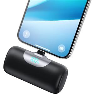 QODJN Mini Power Bank per iPhone 5500mAh, 15W PD Ricarica Rapida Powerbank Ultra Compatto Caricatore Portatile Batteria Esterna con LED Display per iPhone 14/13/12/11/XR/8/7 Serie