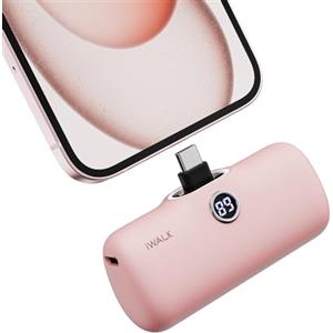 iWALK Caricatore Portatile 4800mAh USB-C, Power Bank Ricarica Rapida PD, 20W Petit Batteria Esterna Compatibile con iPhone 16/16 Plus/15 Pro/15 Pro Max/iPad/AirPods Andriod Phone Samsung