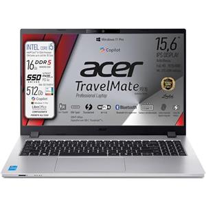 acer Notebook Core i5-1334u, Display FHD IPS 15,6", Ram 16Gb DDR5, SSD 512Gb (256Gb x 2), Wi-Fi6e, BT, 4 Usb, 2 type-C Thunderbolt, tastiera retroilluminata, fingerprint, Win 11Pro, Ready to use