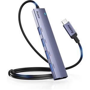 Aceele Hub USB C da 5 Gbps, Sdoppiatore USB C 5 in 1 con Porta alimentata di Tipo C, Adattatore USB da 65 cm per MacBook Air Pro, iMac, iPad Air Pro, Surface Pro, XPS 15, Xiaomi 13
