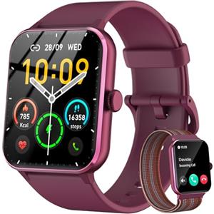 Baolubao Smartwatch Uomo Donna, Orologio Fitness con Chiamate ,100 Modalità Sportive, 1.85" Smart Watch Monitor del SpO2/Sonno, 24H Cardiofrequenzimetro da Polso Fitness Tracker per iOS Android Smartphone