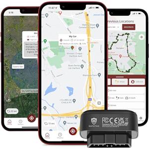 SafeTag Plug 4G - Localizzatore GPS Autoinstallante 4G OBD 2 / II, Per Auto, Furgone, Moto, ecc., Monitoraggio e Avvisi In Tempo Reale, Prova Gratuita di 7 Giorni - SIM Inclusa, 12 Mesi Di Garanzia