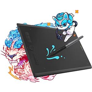 HUION Inspiroy H610X Tavoletta Grafica 10 × 6,25 pollici Grafica Tablet con 8 Tasti Programmabili e Penna a Pressione Senza Batteria Adatta per l'Home Office e l'E-Learning