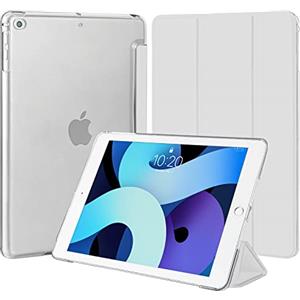 4UBonLife Custodia per iPad 6a /5a Generazione 9,7 Pollici 2018/2017, per iPad Air 1 2013/Air 2 2014 Cover Protettiva Rigida, Sottile e Leggera con Traslucida Posteriore Opaca Cover, Grigio Chiaro
