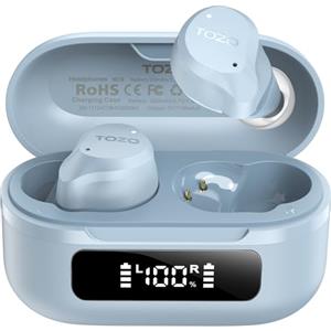 TOZO NC9 Cuffie Bluetooth 5.3 con ANC Ibrido, 6 Mics ENC, Suono OrigX 2.0, 60 Ore di Autonomia, Modalità Trasparente, IPX8, Ricarica USB-C, Comode e Facili da Usare per Lavoro, Gioco e Commuting