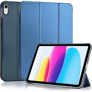 4UBonLife Custodia Per iPad 11ª Generazione A16 11 Pollici 2025, iPad 10ª Generazione10,9 Pollici 2022, Cover Protettiva Sottile e Leggera con Retro Rigido Traslucido Guscio Cover,Blu Scuro