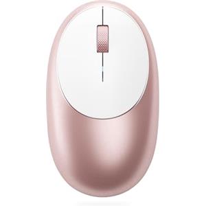 Satechi Mouse Wireless M1 in Alluminio, Ricaricabile USB C, 1200 DPI, Elegante Mouse Bluetooth Compatto per MacBook Air & Pro, Laptop, PC, iPad - Rosa
