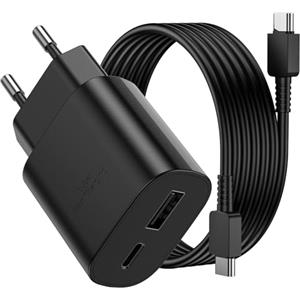MQWD Caricatore C,Caricabatterie Sumsamg 25W,Rapido Presa Caricatore Carica Cellulare,Alimentatore C Caricabatterie per Samsumg Galaxy S22/S22 Ultra/S21 Ultra 5G Adattatore con Tipo C Cavo