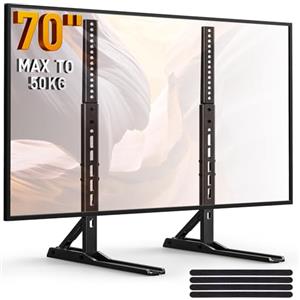 Perlegear Supporto TV da Tavolo per Televisori da 22-70 Pollici, Supporto TV Universale con 3 Opzioni di Altezza, Base di Ricambio per TV, Sostiene fino a 50 kg, VESA Massimo 800x600 mm