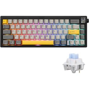 MechLands AK650 65% guarnizionetastiera meccanica, 3 modalità 3,5" TFT schermo, batteria 5000 mAh, tastiera hot-swappable flessibile PCB"}