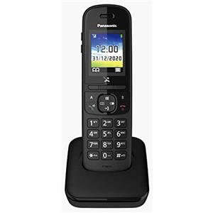 Panasonic KX-TGH710 Telefono Cordless Singolo, Display a Colori, Vivavoce, Pulsante Regola Volume, Resistente agli Urti, Modalità Non Disturbare, Eco Mode Plus, Design Minimal Elegante, Nero