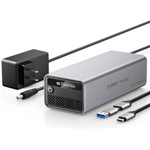 ORICO FlashGo 4TB SSD Esterno fino a 3200 MB/s, Thunderbolt 4 (40 Gbps), USB-C (10 Gbps) Hard Disk Esterno SSD con Design a Ventola Integrata per Mac mini MacBook Montaggio Video FG02