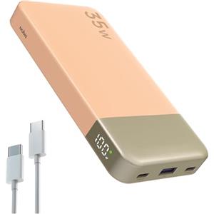 NOBIS Power Bank 35W Powerbank 10000mAh Caricabatterie Portatile 3 Ports USB-C In & Out con Display Digitale LED, Compatibile con Phone 17 S25