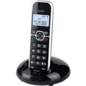 SAIET - Telefono Cordless Casa e Ufficio 3660 LEM - con Vivavoce e Audio Amplificato - con Tasti Grandi e Schermo Intuitivo