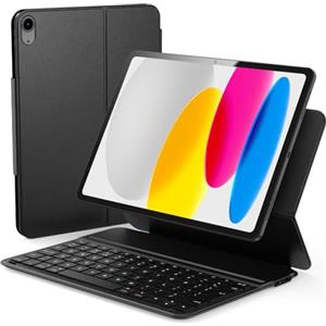 Qulose Cover con Tastiera per iPad 10/11 inch A16 2025/10a Generazione 2022 10.9", Bluetooth Folio Magnetica, Ricarica Tipo C, Italiano QWERTY, Nero