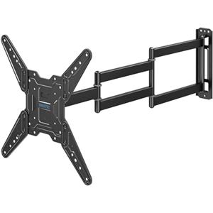 BONTEC Supporto TV da Parete 26-65", Staffa Orientabile e Inclinabile con Braccio Estensibile 950mm, Design Salvaspazio per Smart TV e Monitor, VESA 400x400mm, Portata 35 kg, con Fascette