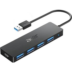 acer Hub USB 3.0 con 5 porte, Sdoppiatore Multi USB 3.0 Adattatore USB Alta velocità 5Gbps, Compatibile con MacBook PRO Air iMac Surface Laptop Chiave USB Disco Rigido Tastiera(21cm)