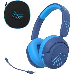 PowerLocus Cuffie Bluetooth per Bambini, Cuffie Over Ear con Cancellazione del Rumore Attiva, Cuffie con Limitatore Volume 74/85/94dB, 70 Ore Autonomia, Boom Microfono e Custodia per Viaggi, Tablet
