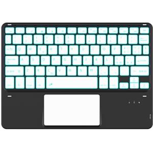 CACOE Tastiera Bluetooth con Touchpad, [Italiana] Senza Fili con 7 Colori Illuminato Bluetooth Compatibile con Samsung Tab A11 Plus / A9 Plus / S10 Lite / S10 Fe, 10 Pollici, Nero