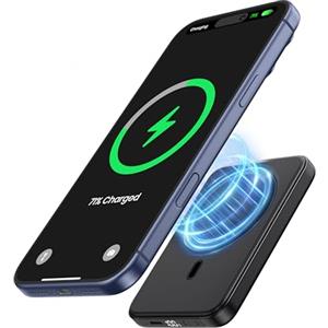 A ADDTOP Powerbank per Mag-safe, 10000mAh Power Bank Wireless 20W PD Ricarica Rapida Magnetico Inalámbricos con Type-C Caricatore Portatile Batteria Esterna per iPhone 17/16/15/14/13/12 Tutto Series-Nero