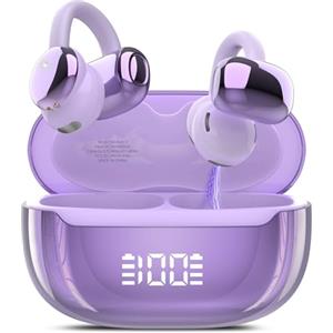 DUCOCUB Cuffie Bluetooth 5.4, Auricolari Open Ear Cuffie Clip-On, 48 Ore Cuffiette Conduzione Ossea, DNN Noise Cancelling, Comfort Adattivo, Audio Immersivo, Auricolari Bluetooth con 4 Mic, Impermeabili IPX7
