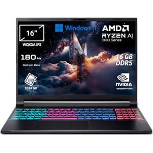 acer Nitro V 16S AI PC Portatile IA | Notebook Gaming| NVIDIA GeForce RTX 5070 8 GB | Ryzen AI 7 350 | Ram 16 GB DDR5 | 1024 GB SSD | Display 16" WQXGA IPS 180 Hz | Copilot+ PC | Windows 11 | QWERTY