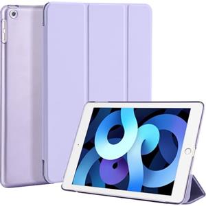 4UBonLife Custodia per iPad 6a /5a Generazione 9,7 Pollici 2018/2017, Cover Protettiva Rigida, Sottile e Leggera con Traslucida Posteriore Opaca Cover per iPad 5/6, Auto Sveglia/Sonno, Viola Chiaro