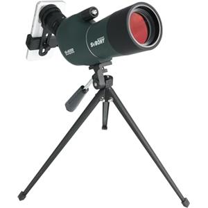 Svbony SV28PLUS Cannocchiale, con Treppiede, 15-45x50mm HD BAK4, A5 Rosso Vino FMC Impermeabile,Cannocchiale Terrestre con Adattatore Telefono Borsa, per Tiro a Segno Tiro, con l'arco Birdwatching
