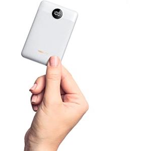 VEEKTOMX Power Bank 10000mAh 22,5W PD3.0 QC 3.0 Powerbank Mini USB C Caricabatteria Portatile Ricarica Rapida con Display a LED Compatibile con iPhone Huawei Xiaomi Tablets ecc. (Bianca)