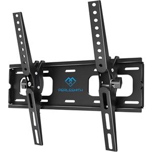 PERLESMITH Supporto TV Parete con Inclinazione Senza Attrezzi, Staffa TV Inclinabile da 26-65 Pollici Fino a 60 kg, Max VESA 400x400 mm