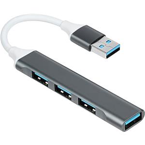 AXFEE 4 in 1 Hub USB 3.0, con 1 porta USB 3.0 e 3 porte USB 2.0, Sdoppiatore USB, Prese Multiple, per laptop, Xbox, Flash Drive, HDD, Console, Stampante, Fotocamera, Tastiera, Mouse
