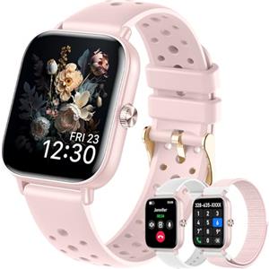 Betatree Smartwatch Donna Chiamate e WhatsApp, 1,83" Orologio Donna Smartwatch, 120+ Modalità Sportive Contapassi Smart Watch, Sonno/Cardiofrequenzimetro, IP67 Fitness Tracker per Android iOS, Rosa