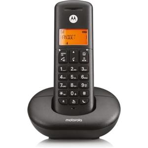 Motorola Voice - E201 Telefono Cordless Digitale, Intercettazione Chiamate, Accesso Remoto, Tasto Non Disturbare, Vivavoce, Nero