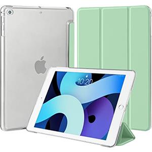 4UBonLife Custodia per iPad 6a /5a Generazione 9,7 Pollici 2018/2017, per iPad Air 1 2013/Air 2 2014 Cover Protettiva Rigida, Sottile e Leggera con Traslucida Posteriore Opaca Cover, Verde Menta
