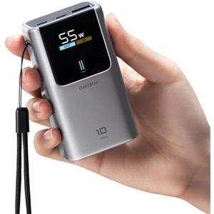 CUKTECH 10 Mini Power Bank Mini 10000mAh(2S1P) 55W Powerbank Ricarica Rapida Caricatore Portatile LED Display, Batteria Esterna per iPhone 17 16 15 14 13 Pro Max/AirPods//Samsung/Xiaomi