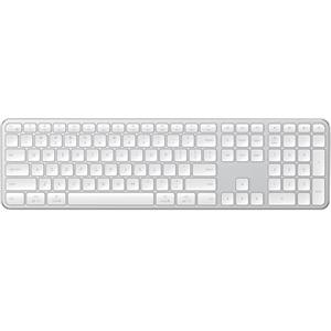 Satechi Tastiera Wireless Slim EX3 ???????????????????????? ????????, Tastiera Bluetooth Con Tastierino Numerico, Multi-Dispositivo 4 In 1, Ricevitore 2,4 GHz E Ricaricabile, Per Mac, Windows E Android - Argento