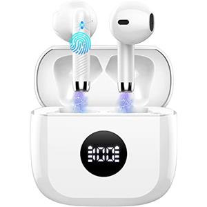 Jxrev Cuffie Bluetooth Auricolari Bluetooth 5.4, Cuffie Wireless con 4 ENC Cancellazione Rumore Mic, Cuffie in Ear 40 Ore di Riproduzione, Cuffie Senza Filo HiFi Stereo IP7 Impermeabili per iOS & Android