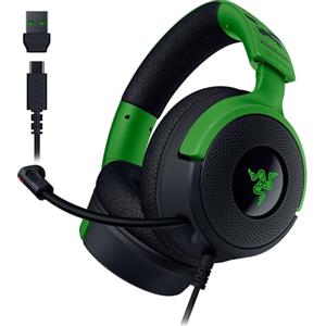 Razer Kraken V4 X Minecraft Edition - Cuffia da gioco USB cablata per PC (Driver TriForce da 40 mm, microfono cardioide retrattile, suono surround, Chroma RGB, per PC e console) Minecraft